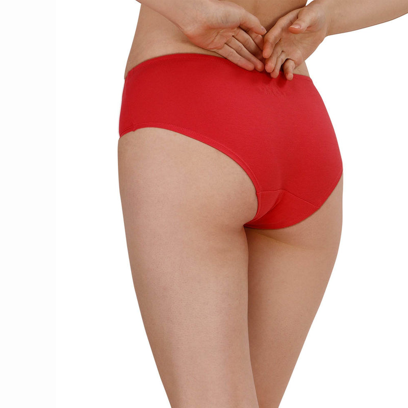 SOIE Woman - High Coverage Mid Rise Solid Cotton Brief Panty Combo (Pack of 2) - Panty -for Women