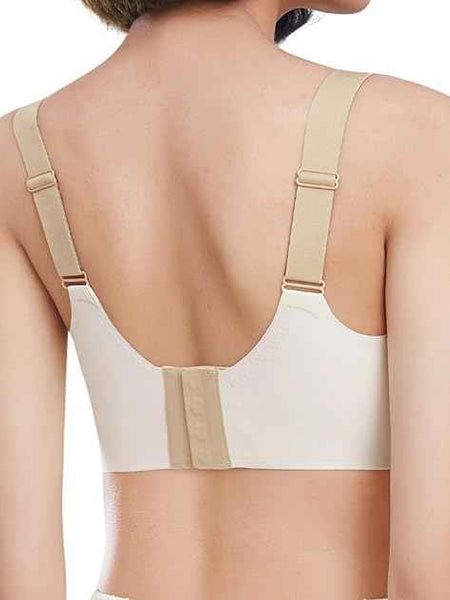 Plus Size Skin Padded Light Support Wireless Bra, Seamless Soft Bralette, for Sleep, Yoga and Everyday