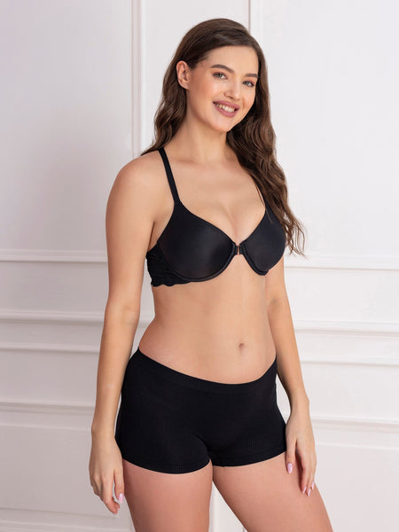 Front Open Padded Underwired T-Shirt Bra