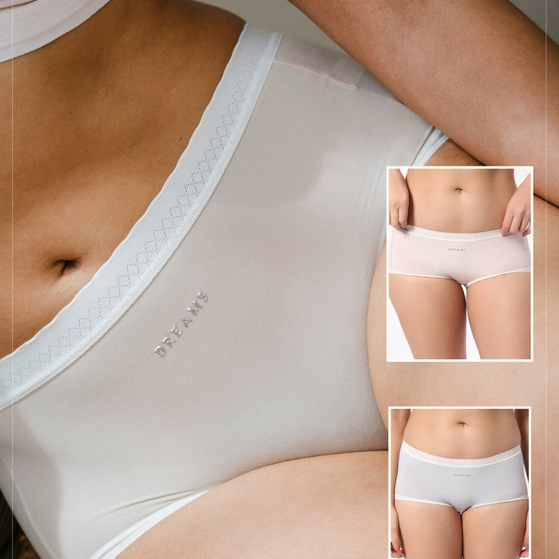 Bundles - Corn Bae Full Coverage Boy Shorts Soft Plant Based Lacy Underwear