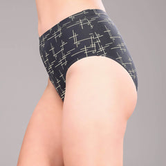 SOIE Woman - High Waist Full Coverage Printed Cotton Briefs (Assorted Pack of 3) - Panty -for Women