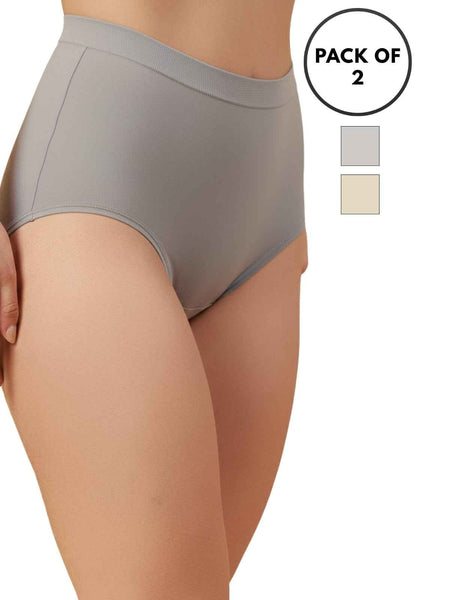 Pack Of 2 Women's Soft Organic Full Coverage High-Rise Stretchable Pregnancy and Maternity Panty
