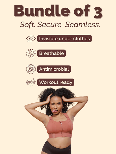 Aero Black Invisible Seamless Underwear for Women Bundle of 3 | 100% Breathable | Tilt Intimates