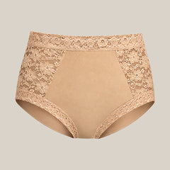 MAROON Veil High Shorts Find My Skin Tone Cotton Elastane High Rise Briefs Soft Stretchy Full Coverage High Waist Hold Zero Roll Grip Vanishing Waistband Hipster Pack of 2 Panty Combo
