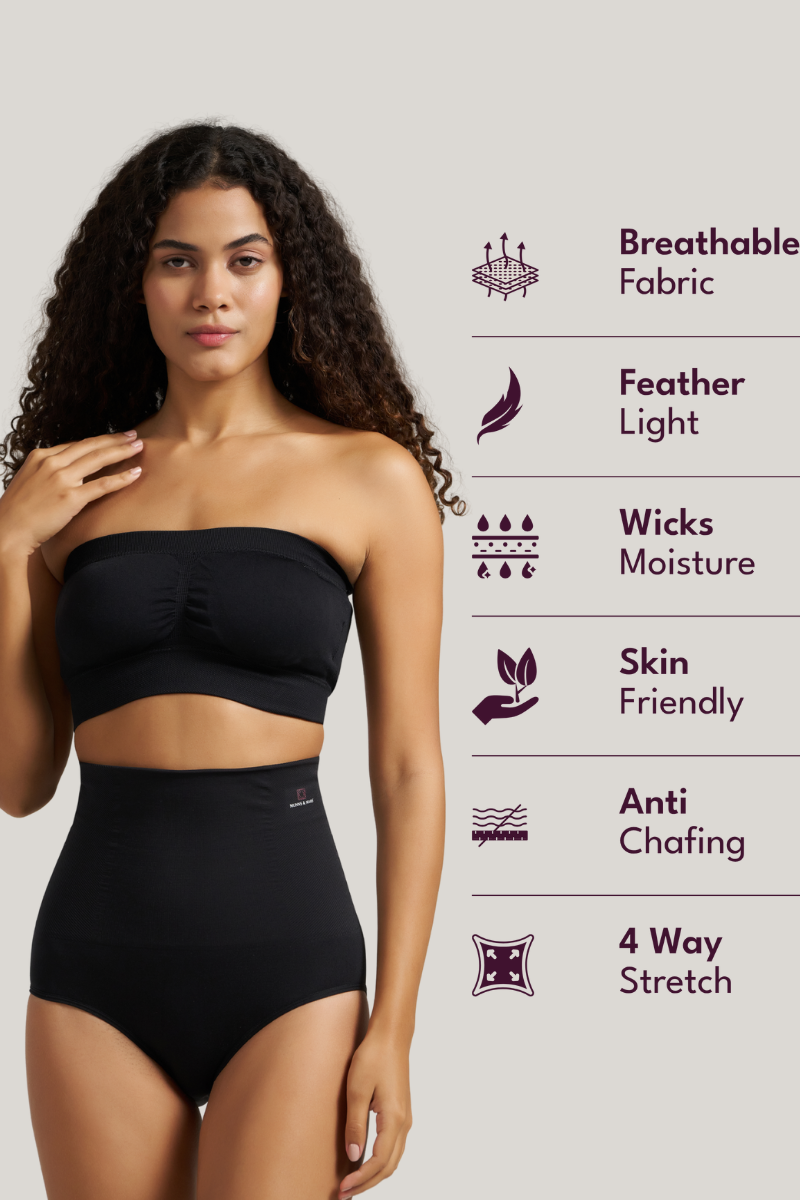 Munns & Mars Tummy Tucker Panty -  Black