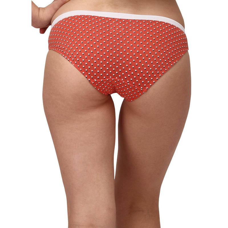 SOIE Woman - Mid Rise Medium Coverage Solid and Printed Cotton Stretch Brief Panty (Pack of 3) - Panty -for Women