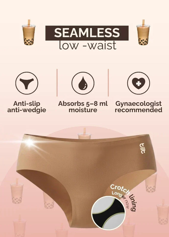4 Pack - Beige Low-waist Seamless Underwear