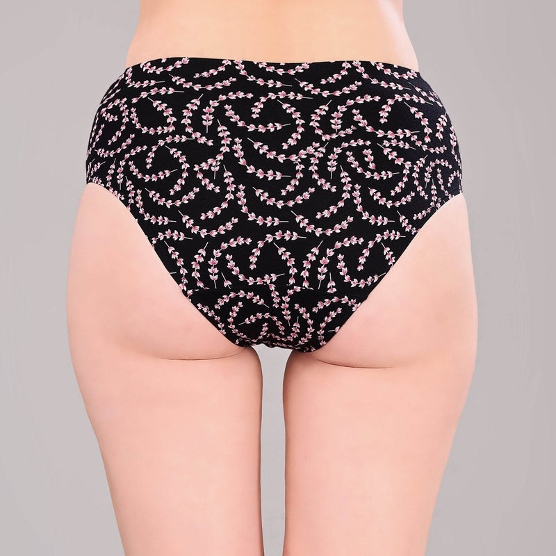 SOIE Woman - High Rise Full Coverage Printed Stretch Cotton Hipster Panty (Pack of 3) - Panty -for Women