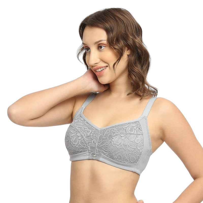 SOIE Woman - Full Coverage Non Padded Non Wired Lacy Bra - -for Women