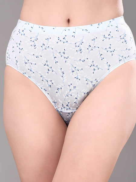 SOIE Woman - High Waist Full Coverage Printed Stretch Cotton Briefs (Pack of 3) - Panty -for Women