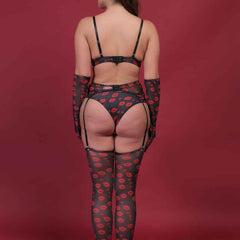 Brachy Women Sexy Net Printed Nightwear Baby Doll