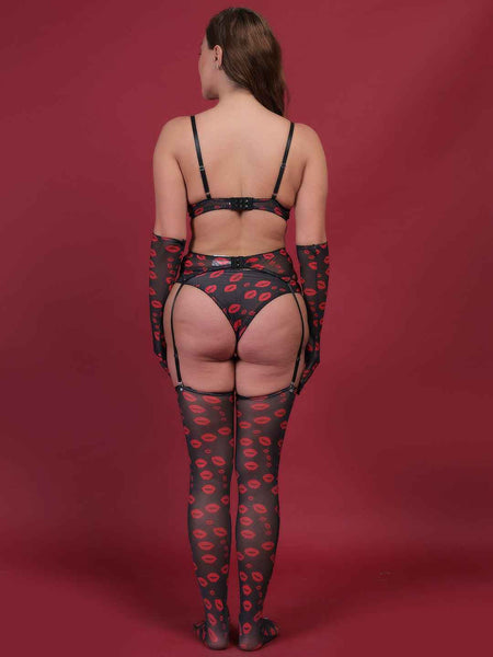 Brachy Women Sexy Net Printed Nightwear Baby Doll