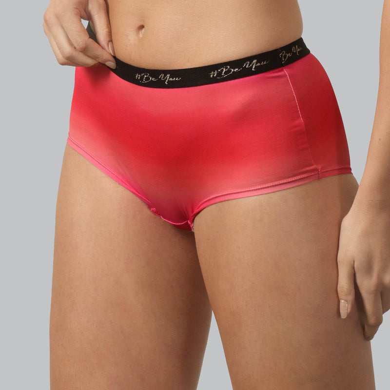 SOIE Woman - High Rise Full Coverage Printed Boyshorts - Panty -for Women