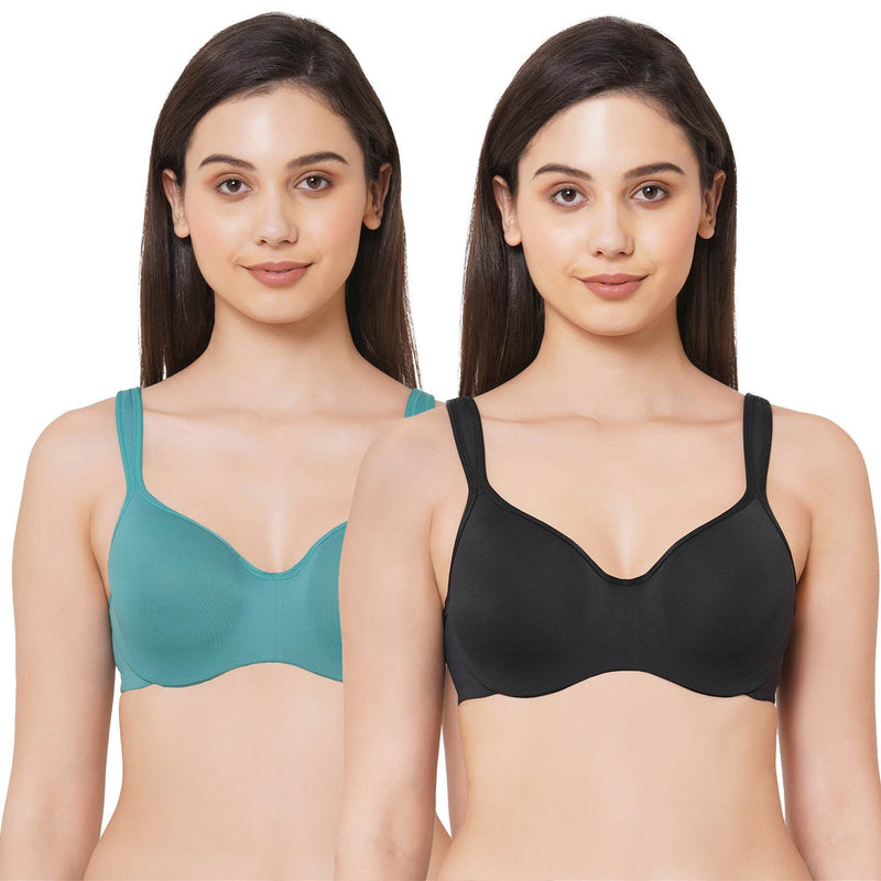 SOIE Woman - Full coverage Sweetheart neckline padded wired Bra (Pack of 2) - Bra -for Women