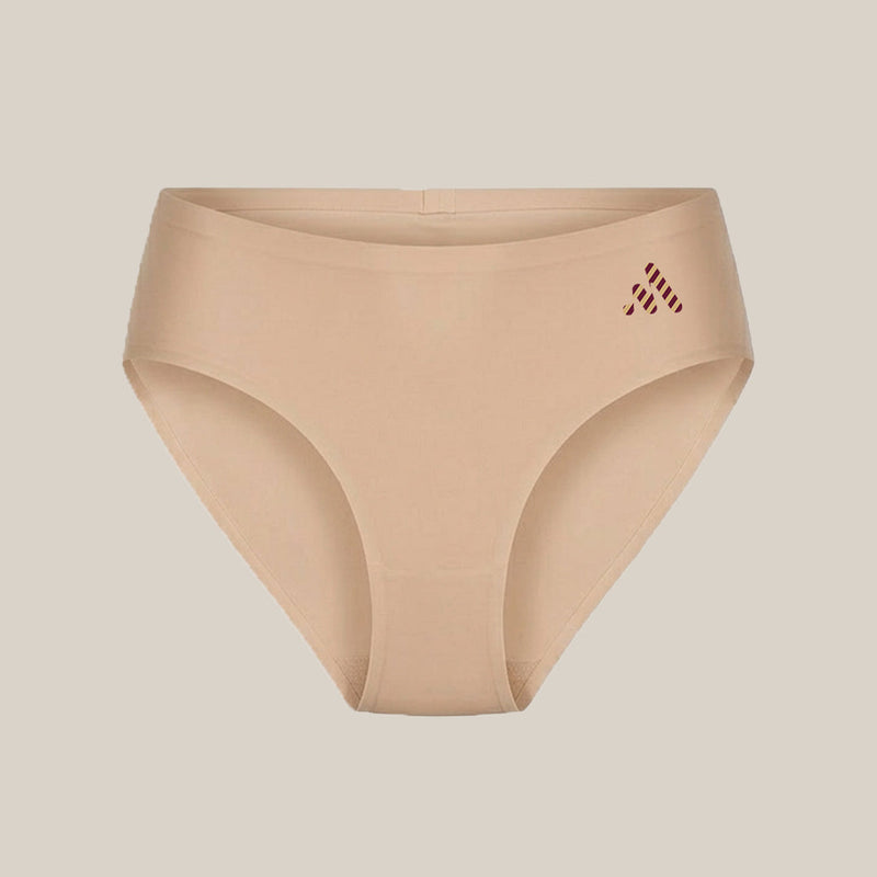 MAROON Find My Skin Tone Airlift Zero Panty Lines Air Light Control Fitted Clothes and Loungewear Low Rise No Show Pantylines Air Skin Feel No-Pressure Bond Seamless Bonded Pack of 2 Panty Combo