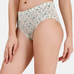 SOIE Woman - High Rise Full Coverage Printed Stretch Cotton Hipster Panty (Pack of 3) - Panty -for Women