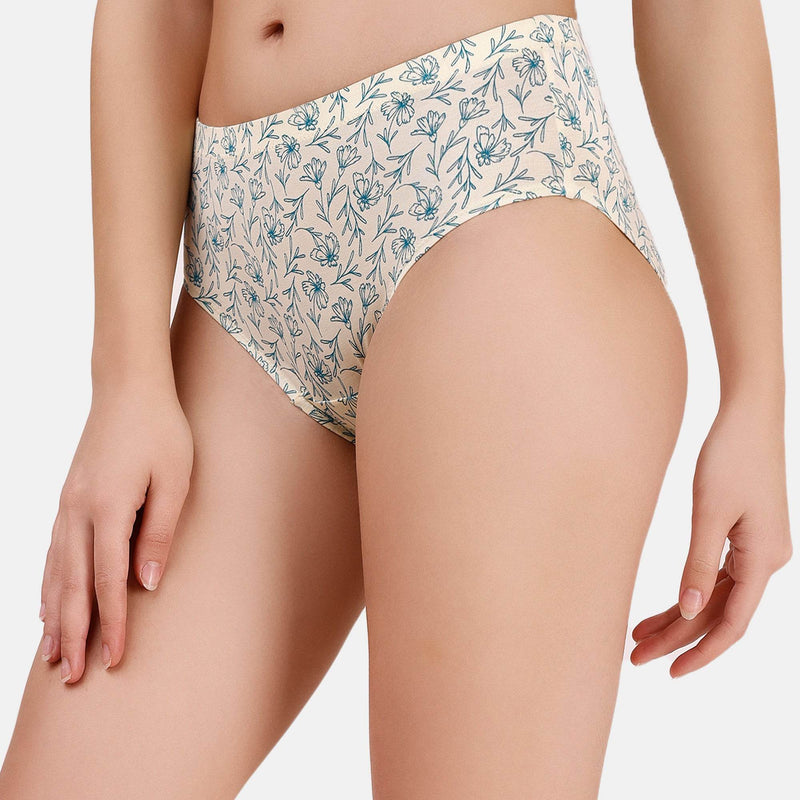 SOIE Woman - High Rise Full Coverage Printed Stretch Cotton Hipster Panty (Pack of 3) - Panty -for Women