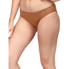 SOIE Woman - COTTON SPANDEX LOW RISE LACE BRIEF (PACK OF 2) - Panty -for Women