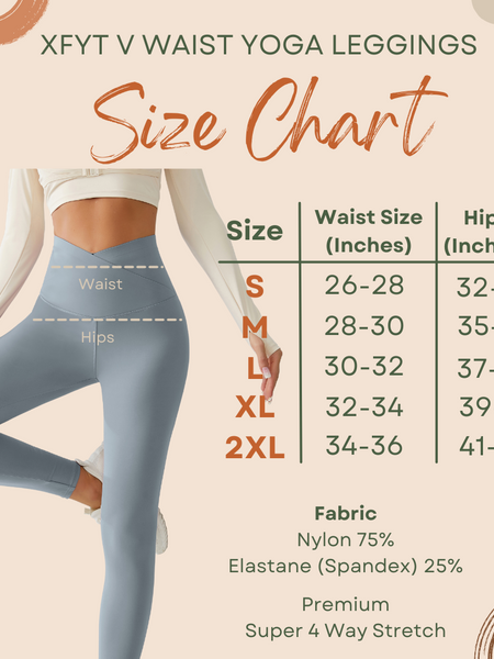 Crossover V-Waist Glacier Blue Yoga Leggings