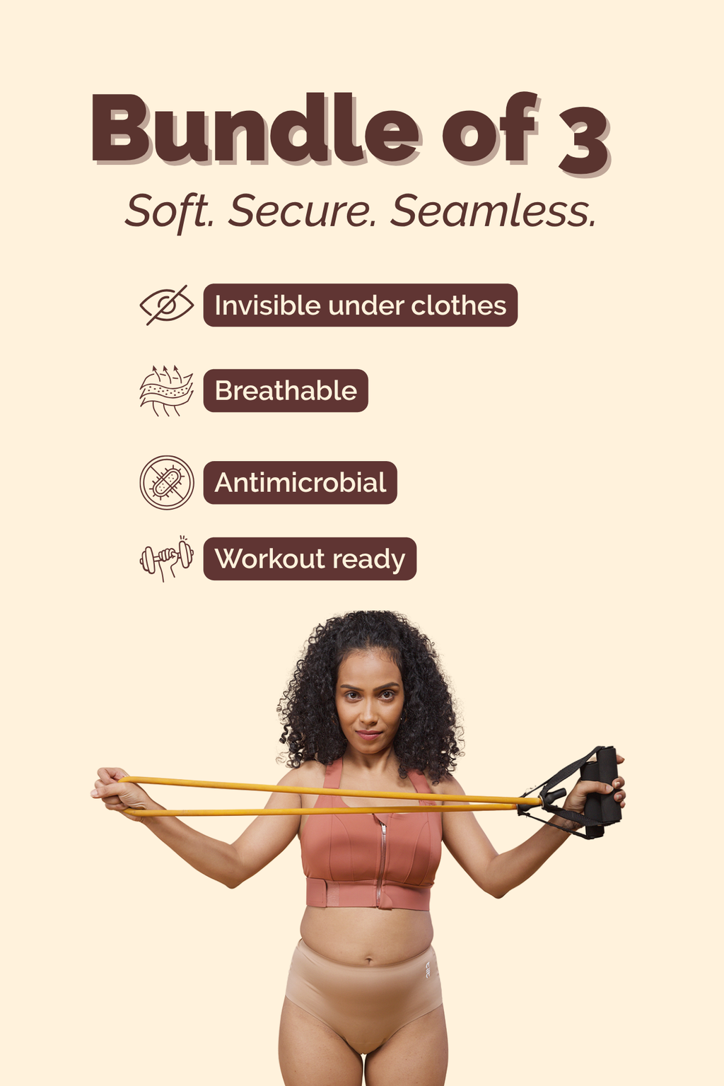 Dune Beige Seamless Underwear for Women Bundle of 3 | Tilt Intimates