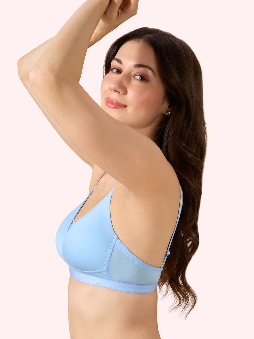 Cove Everyday Cotton Bra – Lightly Padded, Wire-Free, Lace Front, Designer Straps & Full Support Underband