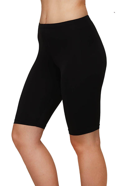 SOIE Woman - Solid Polyamide Spandex Knee Length Cycling Shorts - Cycling Shorts -for Women