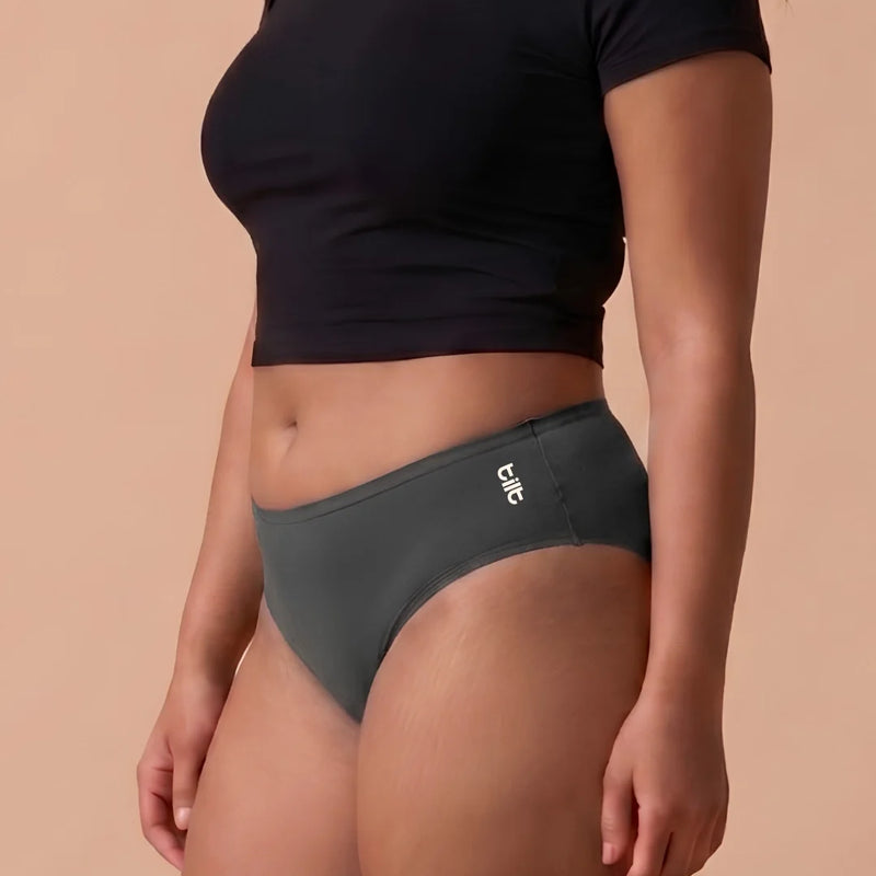 3 Pack - Grey Bamboo Absorbent Underwear