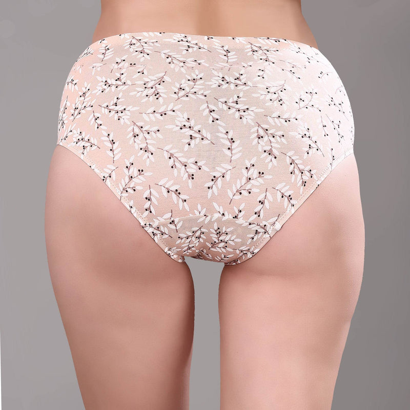 SOIE Woman - High Rise Full Coverage Printed Stretch Cotton Hipster Panty (Pack of 3) - Panty -for Women