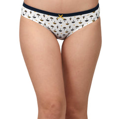 SOIE Woman - Mid Rise Medium Coverage Solid and Printed Cotton Stretch Brief Panty (Pack of 6) - Panty -for Women