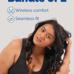 Black Womens Racerback Bra Bundle of 2 | Wireless Racerback Bra | Tilt Intimates