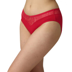 Mid Rise Medium Coverage Lacy Brief Panty