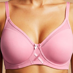 MAROON Find My Skin Tone Seamless Non-Padded T-Shirt Cloud Soft Lift Active Stretch Women Everyday Bra. Strawberry