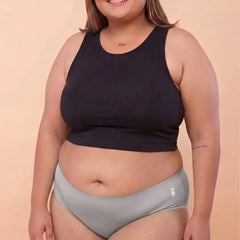 4 Pack - Grey Mid-waist Seamless Underwear