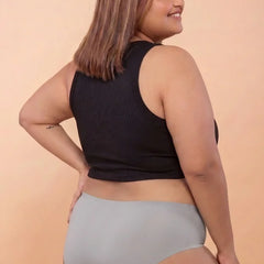 2 Pack - Grey Mid-waist Seamless Underwear