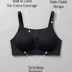 Padded Wirefree Bra With Inbuilt Powermesh Cami