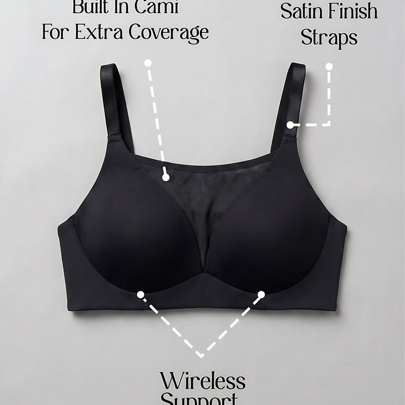Padded Wirefree Bra With Inbuilt Powermesh Cami