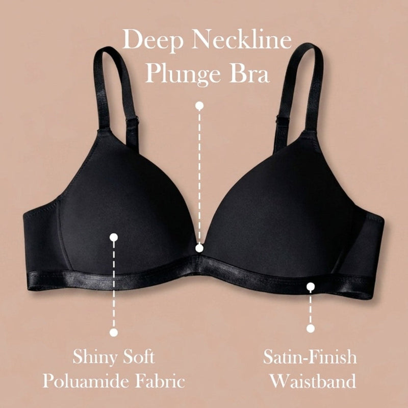 Padded Wirefree Demi Cup Plunge Bra