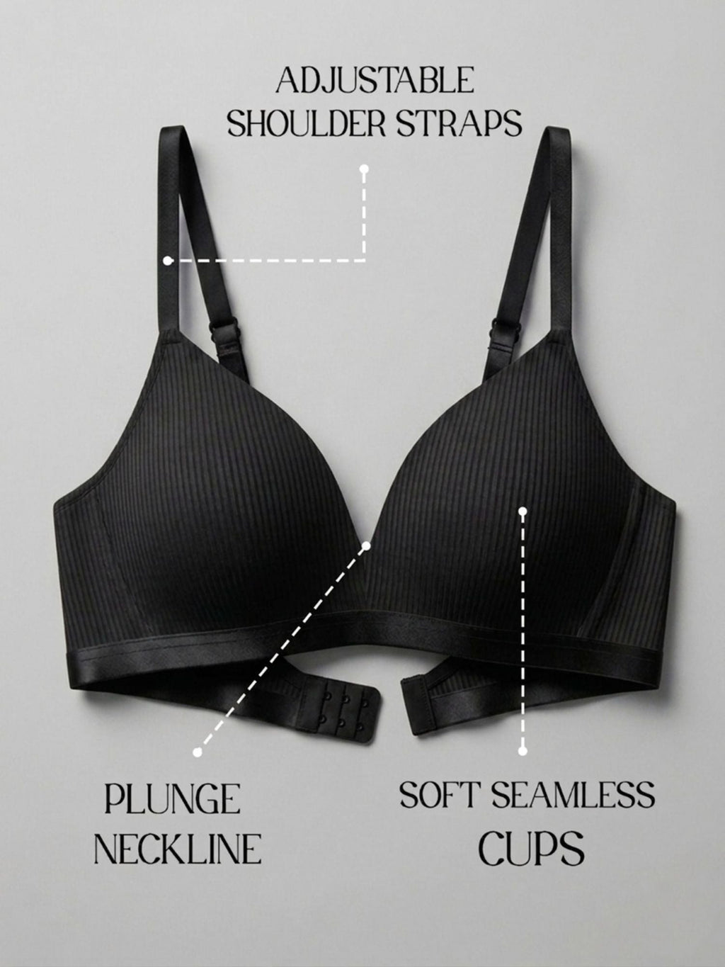 Padded Wirefree Self Striped T-Shirt Bra