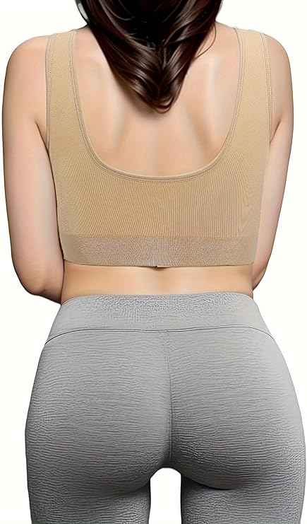 Pack Of 2 Womens Fashion Sports Bra | Seamless, Padded, Non-Wired Gym & Yoga Bra | High Support, Comfortable Everyday Bralette
