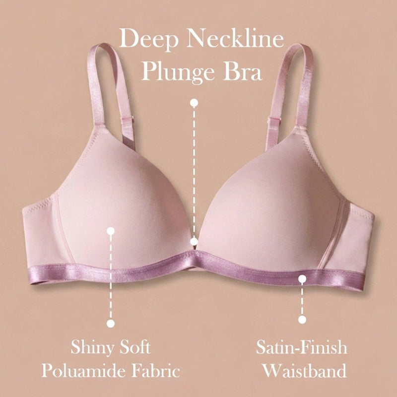Padded Wirefree Demi Cup Plunge Bra