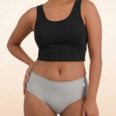 4 Pack - Grey Mid-waist Seamless Underwear