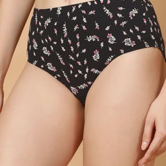 Tummy-Smoothing Printed High Waist Cotton Briefs – Pack of 3