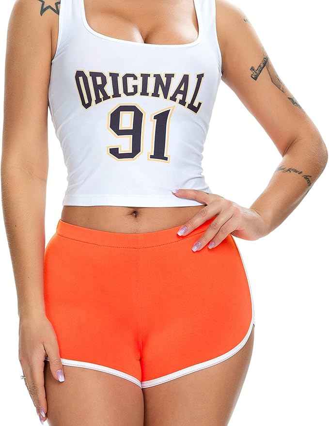 Plus Size for Women Cotton Shorts Dolphin Design Athletic Shorts Women Sports Shorts for Dance, Yoga, Running