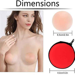 (Pack Of 1 Set)Women's & Girls Adhesive Reusable Silicone Nipple Cover Bra Pad Cover Pasties