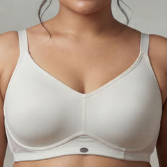Full Coverage Non Padded Non Wired full Support: Spacer Fabric Cup T-shirt Bra