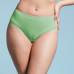 Green High-waist Bamboo Underwear