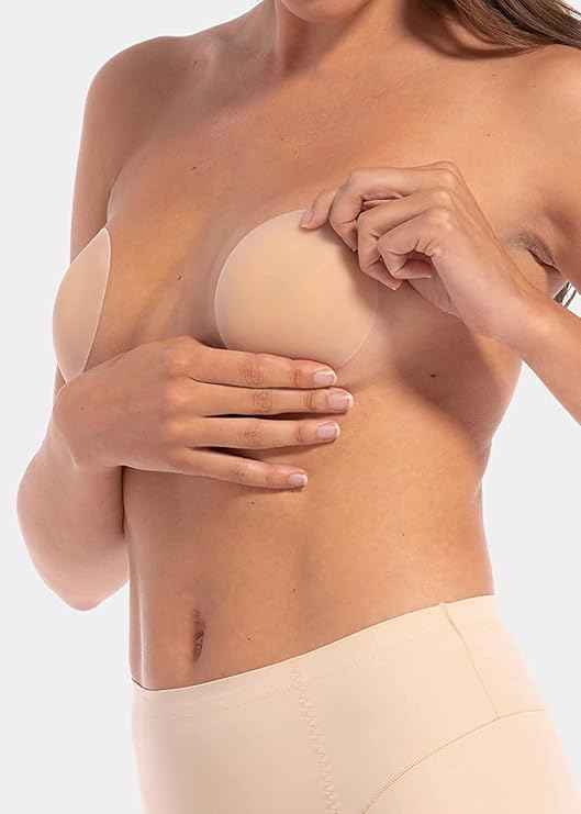 (Pack Of 1 Set)Women's & Girls Adhesive Reusable Silicone Nipple Cover Bra Pad Cover Pasties