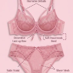 Non-Padded Underwired Lace Bra & Panty Set