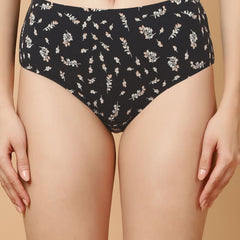 Tummy-Smoothing Printed High Waist Cotton Briefs – Pack of 3