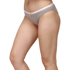 SOIE Woman - Mid Rise Medium Coverage Solid and Printed Cotton Stretch Brief Panty (Assorted Pack of 3) - Panty -for Women